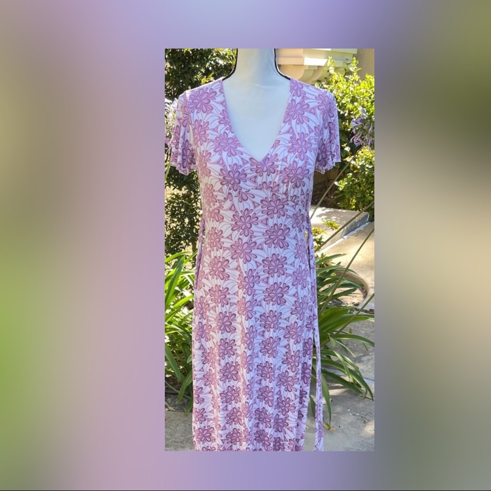 George Collection Ivory Pink Floral Dress 8